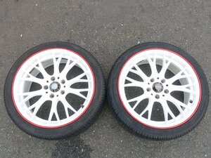 002-40　WedsSport　SA-20R　アルミホイール タイヤセット　18×7.5J　215/40R18　2本