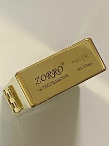 刻印あり 新品 ZORRO 超重厚 アーマー ゴールドzippo型 オイルライター削り出し製造 真鍮 無垢 重厚アーマー