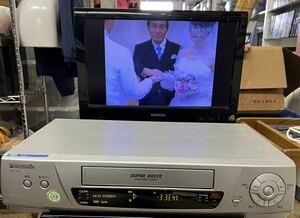 ゆ100★ F パナソニック Panasonic NV-H55 ビデオデッキ リモコン付 動作品 VHS 