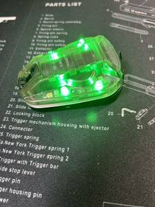 （緑）サバゲーヘルメットライトHEL-STAR6 GEN3 IR機能 LED