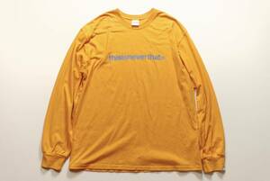 【XL】thisisneverthat T-logo L/S tee shirt 18aw ロゴ 長袖 Tシャツ ロンT オレンジ ブルー