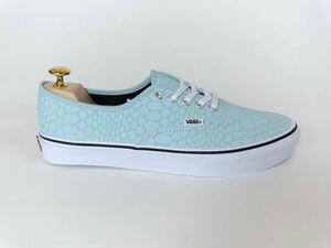 【27.5】vans authentic us9.5 v44cf バンズ オーセンティック サックス スネーク ティファニー ブルー エンボス 蛇