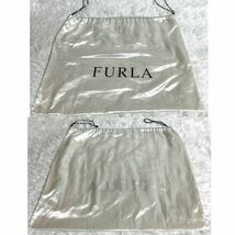 【保存袋・ポーチ付き】　FURLA　フルラ クロコ型押し トートバッグ A4　白　ホワイト　(240424-ss-13)_画像9
