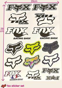★アウトレットセール★新品 MotoGP RACING FOX MX ステッカー 20 x 28 cm FOX RACING シール デカール シート オートバイ アクセサリー