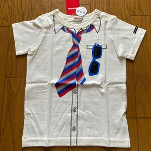 SALE 新品　ミキハウス　日本製　半袖Ｔシャツ　120 だまし絵　白 Tシャツ ホワイト 