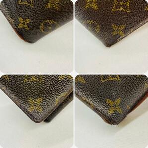 美品LOUIS VUITTON ルイヴィトン モノグラム 折り財布 トレゾール 金具 ブラウン M61730の画像7