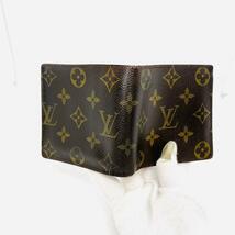 R461 極美品ルイヴィトン 二つ折り財布 モノグラム ウォレット ポルトフォイユ マルコ LOUIS VUITTON M61675_画像3