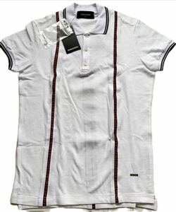 新品 未使用 ディースクエアード メンズ 半袖 ポロシャツ Mサイズ DSQUARED2 ディースク シャツ ポロ 半袖シャツ 約6万円 トップス D2