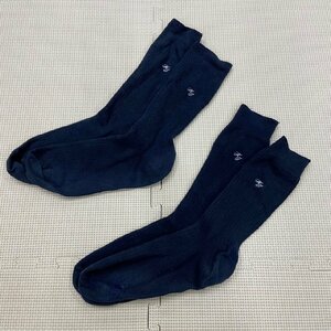 Y656/T282( used ) Tochigi prefecture ... large . Tochigi junior high school man . school socks 2 pairs set / designation goods /.... entering / socks / socks / navy blue / man . raw ./. industry raw goods 