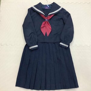 I583/Y(中古)山形県 朝日中学校 女子制服3点 /特大/大きめ/大きい/4