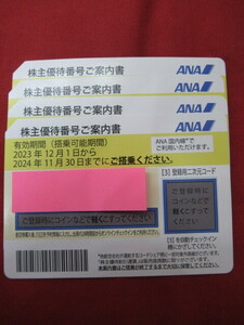 H【746】★ANA 株主優待券 11月発行 有効期限2023年12月1日～2024年11月30日★全日空 飛行機 経年保管品