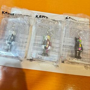 KAWS Tokyo First Flayed Companion Keychain Brown Gray Black Set