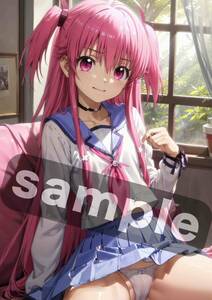 AngelBeats! エンジェルビーツ ユイ T0523 Vol.9 同人 A4 アート ポスター イラスト ファンアート 美少女 アニメ コスプレ