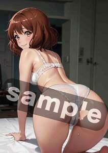 ..! euphonium yellow front . beautiful .T0528 Vol.38 same person A4 art poster illustration fan art beautiful young lady anime cosplay 