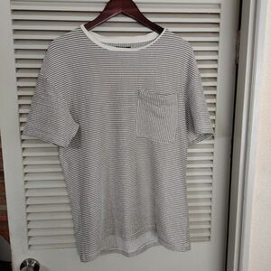 半袖 メンズ Mサイズ ボーダー ホワイトZARA カットソー Tシャツ