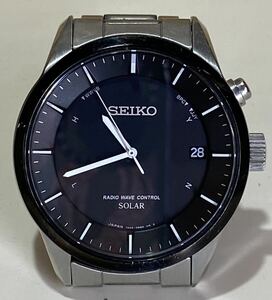 SEIKO selection 電波ソーラー サファイアガラス 腕時計 セイコー 黒文字盤 