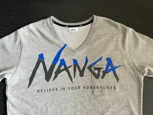 【NANGA 】ナンガ　nanga 美品　ロゴＴシャツ　エコハイブリッドＴシャツ　アウトドア　Tシャツ キャンプ　登山