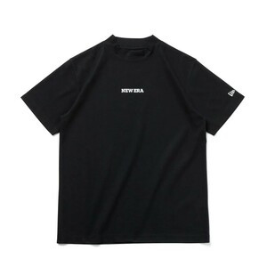 ★新品★ NEWERA GOLF 半袖 鹿の子 モックネック Tシャツ Vertical Logo ブラック Lサイズ　ゴルフ