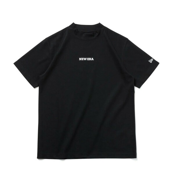 ★新品★ NEWERA GOLF 半袖 鹿の子 モックネック Tシャツ Vertical Logo ブラック XLサイズ　ゴルフ