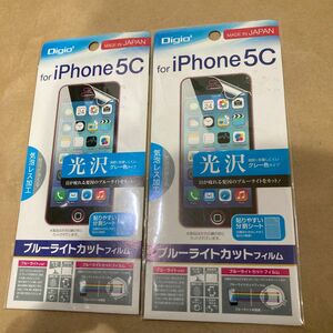 ナカバヤシ　iPhone5c用　液晶保護フィルム　ブルーライトカット　光沢　2枚