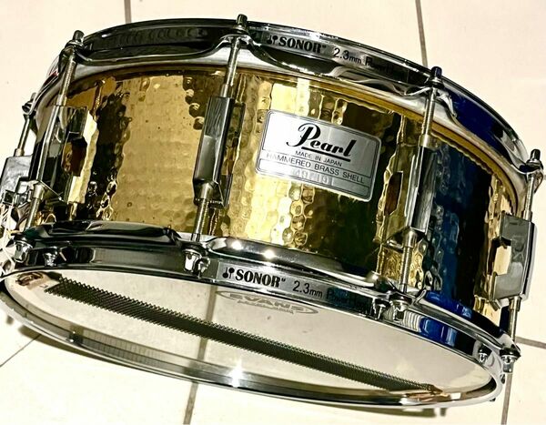 【日本製】Pearl Hammered Brass Shell スネアドラ厶 【BH-5214】