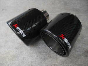 #*Akrapovic/ Akrapovic carbon muffler cutter 2 piece exit 115φ electric outlet 60φ beautiful goods *#