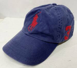 Polo Ralph Lauren ポロ ラルフローレン ビッグポニー刺 ナンバリング 6パネルベースボールキャップ ネイビー 帽子