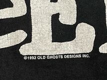 90’s オールドゴースト Old Ghost グリグレー John Grigley Tシャツ CReEP 1992コピーライト ブラック 黒 M [l-0934]_画像4