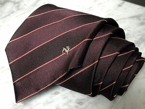 699円～ GUCCI ネクタイ ストライプ ワンポイントロゴ ボルドー レッド系 (R3)