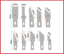 送料無料 モデラーズナイフ クラフトナイフ デザインナイフ アートナイフ カッター プラモデルや模型彫刻 切り絵 替刃13枚 専用ケース入り_画像4