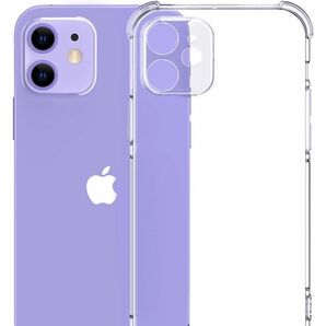 iPhone12mini ソフトケース クリアケース 画面保護 一体型レンズ保護 角落ち防御