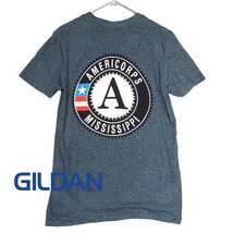 【アメリカ古着】GILDAN ギルダン　Volunteer Mississippi AMERICORPS クルーネック 半袖シャツ USメンズ：Sサイズ グレー カラーTシャツ_画像1