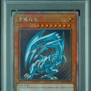 遊戯王 青眼の白龍 PSA9 中国語 TRC ホロ