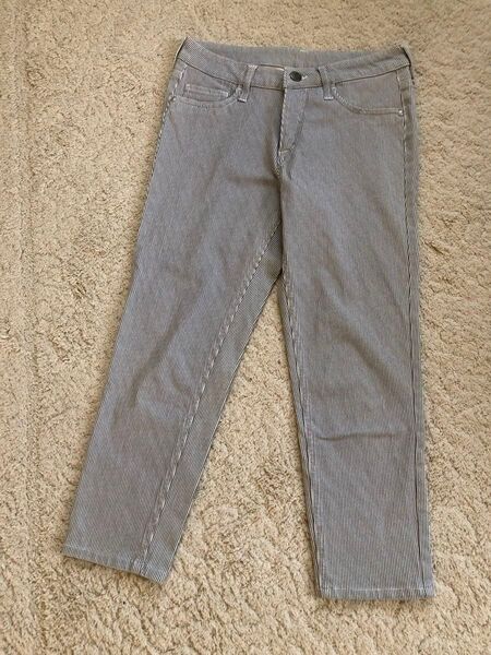 クロップドパンツ ストレッチ 7分丈 Lサイズ