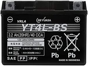 GS YUS ジーエスユアサ ] シールド型 バイク用バッテリー YT4L-BS