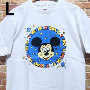 【新品】ディズニー ミッキー Tシャツ L ホワイト 上質 ゆるダボ