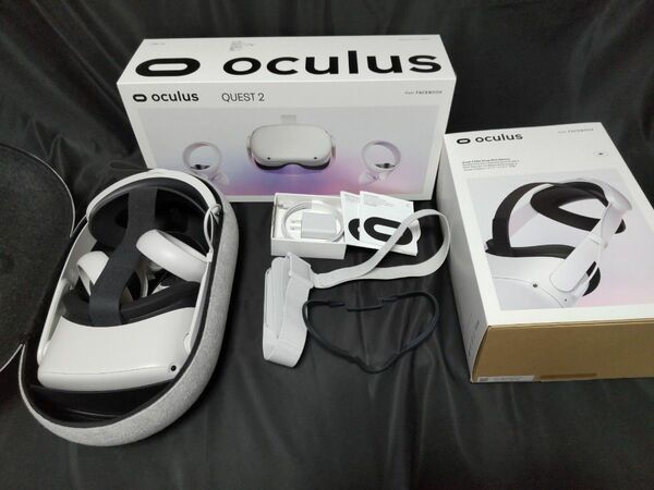 ★(現Meta)Oculus Quest2 256GB★純正ケース★純正バッテリー付ストラップ★動作確認・清掃・初期化済★