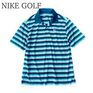 NIKE GOLF ナイキゴルフ ゴルフウェア ポロシャツ ボーダー ドライフィット GOLF 半袖ポロシャツ