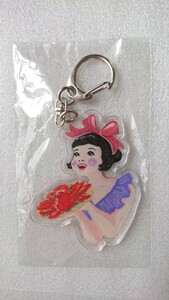 * new goods Shimizu Michiko li rhinoceros taru~ crab stick. ..~ acrylic fiber key holder . month woman Kei . key holder 