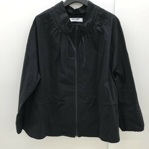 PERSON'S Person's cotton Zip up draw -stroke ring jacket lady's Size:LL black [C1286]