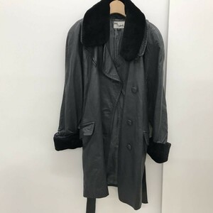 名入り ANGEL LEATHER レザーコート ロングコート サイズF ロングコート レディース[C0257]