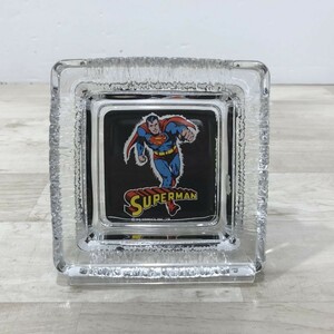 スーパーマン ガラス製 灰皿 小物入 DC COMICS [C3740]