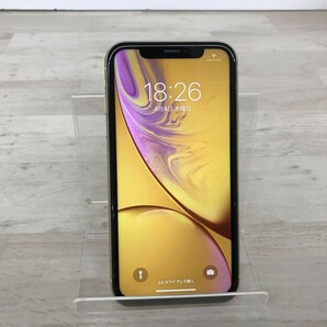 送料185円 SIMロック解除 au Apple iPhoneXR 128GB イエロー A2106 MT0Q2J/A[C3243]の画像1