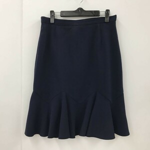 ESCADA エスカーダ スカート Size:38 ウール ネイビー ドイツ製[N9688]