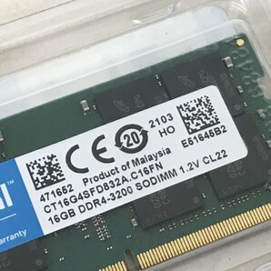 送料185円 未開封品 Crucial CT16G4SFD832A DDR4-3200 PC4-25600 SODIMM 16GBx2枚 計32GB[C4323]の画像5