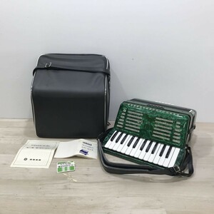 YAMAHA アコーディオン YA-12 グリーン 25鍵盤 収納ケース付属[C4146]