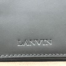 LANVIN ランバン 二つ折り財布 黒 ブラック レザー[C4507]_画像2