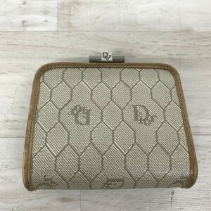 クリスチャンディオール ChristianDior ハニカム がま口財布 コインケース 小銭入れ[C4706]