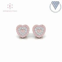 アーガイル産 天然 ピンク ダイヤモンド エミネンス ピンク ハート スタッド ピアス 合計 0.22 ct K18 18金 EMINENCE PINKS_画像1