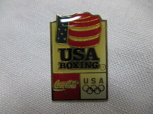 ★USA　アメリカ　バルセロナオリンピック　バルセロナ五輪/ボクシング　コカ・コーラ　ピンバッジ PINS ピンズ